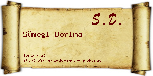 Sümegi Dorina névjegykártya