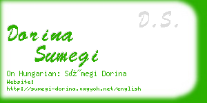 dorina sumegi business card